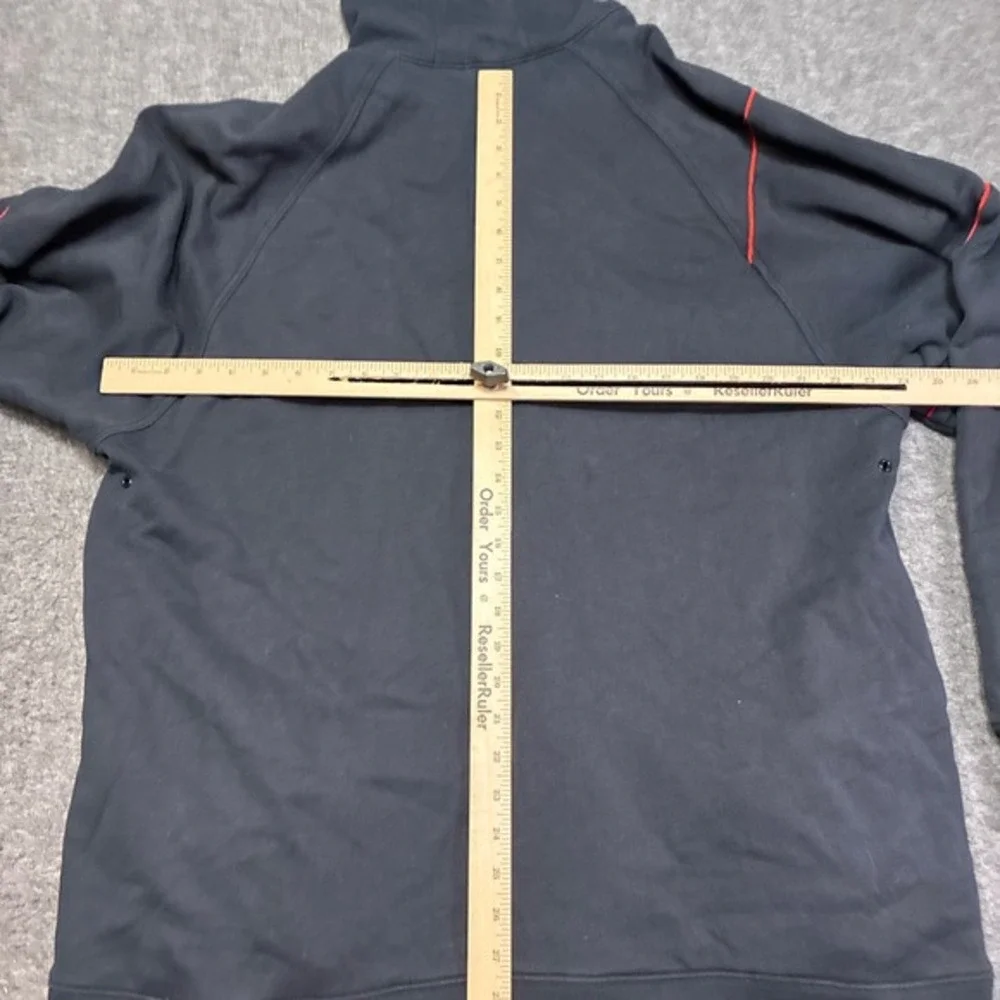 Vintage Air Jordan Full Zip Hoodie‎ Mens 3XL Black Red Contrast Stitching Y2K
